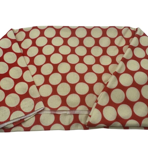 Red & Cream Polka Dot Fabric Fat Quarter 18x21 - Picture 2 of 2